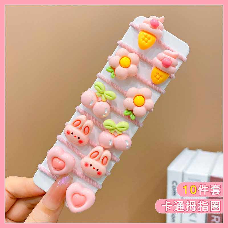 Banda de goma para niños, lazo para el cabello con pulgar para niña, accesorios para el cabello, cuerda para la cabeza para bebés, niña pequeña, sin dañar el cabello, gomas de goma, lindos sombreros