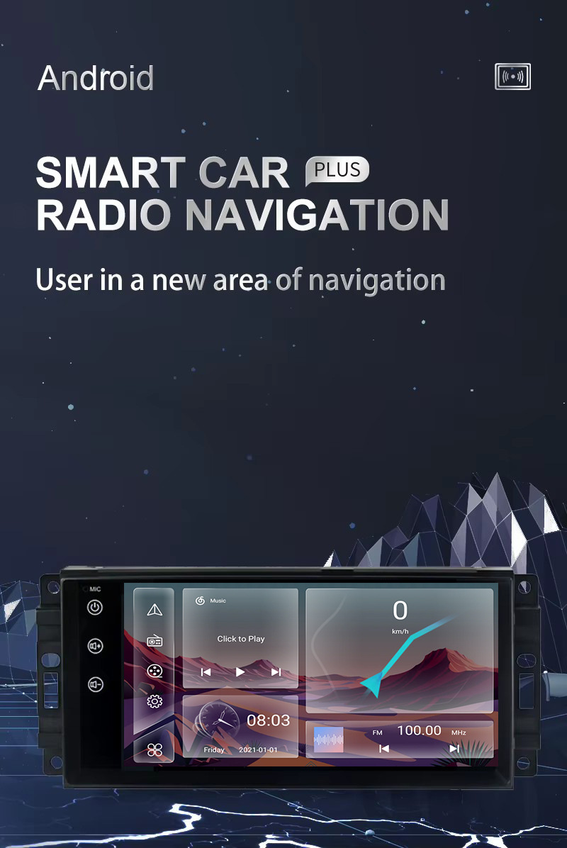 Suitable for 7inch Universal Jeep Compass Wrangler Dodge Chrysler Android Large Screen Car Navigation