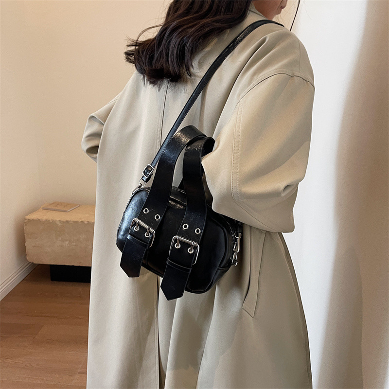 Borsa a tracolla da donna stile moto chic retro_voghion.com
