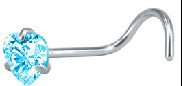 Stainless Steel S L Type Stud European And American Bestselling Heart Zircon Nose Ring Straight Rod Piercing Jewelry_voghion.com