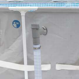 1套 颜色：图片色 材质：PVC 游泳池截止阀门套装 泳池软管适配器