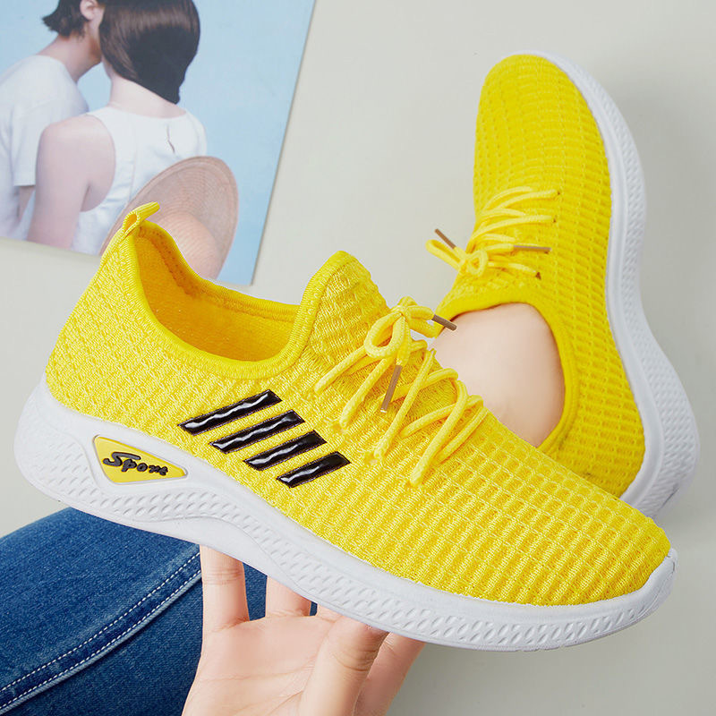 Spring And Summer 2020 Women's Sports Shoes Casual Shoes Walking Shoes Comfortable Tennis Shoes Flying Shoes Factory Direct Sales