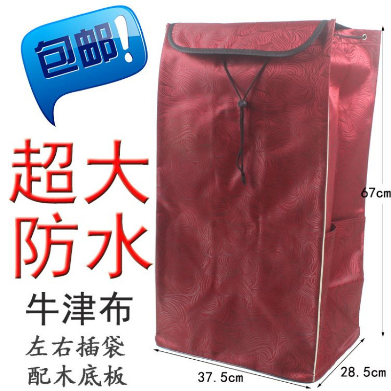 Bolsa de coche de compras grande al por mayor bolsa de carro de mano bolsa de carrito de compras bolsa de tela engrosada carrito de compras impermeable