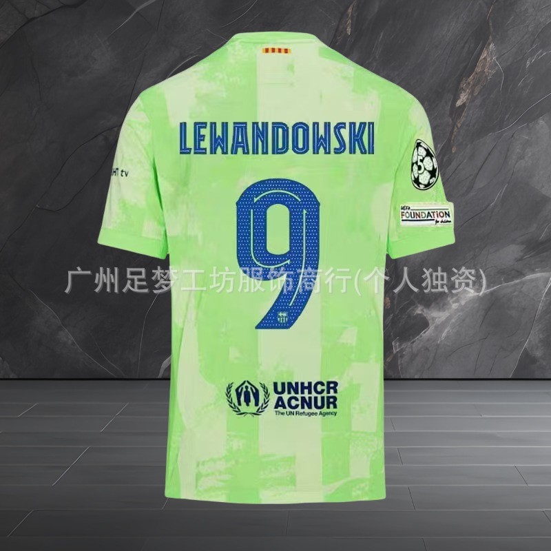 2425 バルセロナ ホーム ジャージ No. 19 ヤマール サッカー ジャージ No. 8 ペドリ 6 ガビ No. 9 レヴァーン プリント|undefined