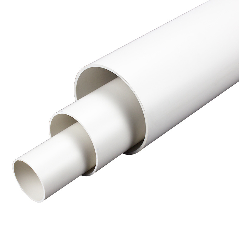 Tubería de drenaje de PVC 50 75 110 tubería de aguas residuales hogar blanco U-PVC downwater fabricante de tubería de drenaje de agua de lluvia