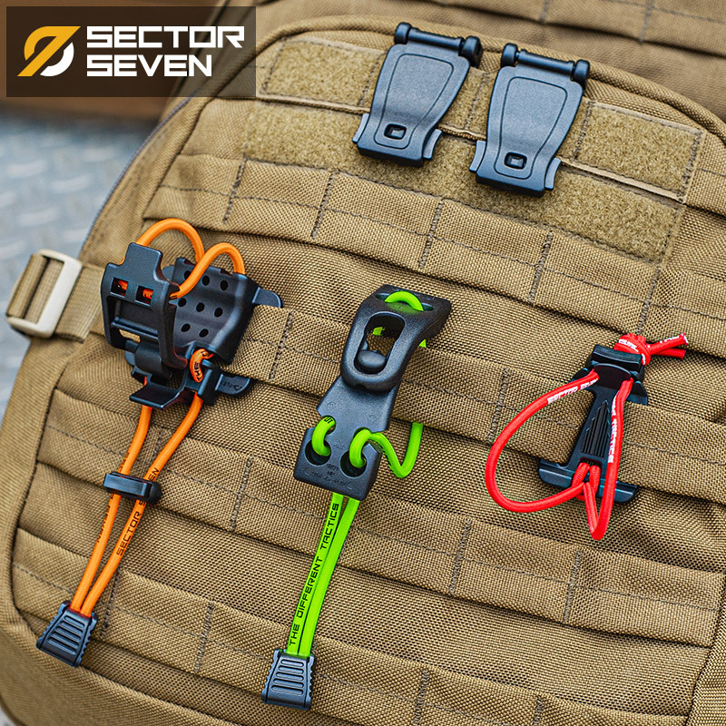 Zone 7 Molle Extended Webbing Clip Outdoor Mountaineering Bag Ice Ax Clip Chest Bag Binding Fixed Functional External Buckle