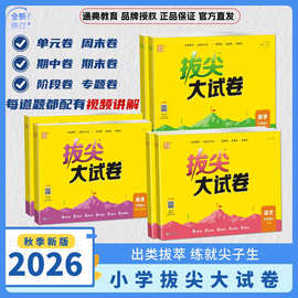 2026秋通成学典拔尖大试卷小学一二三四五六年级特训测试卷视频讲