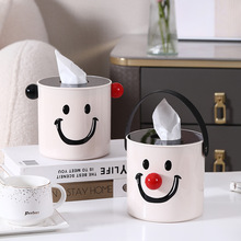 奶油风小丑轻奢笑脸卷纸筒家用创意可爱客厅厨房高级感简约纸巾盒