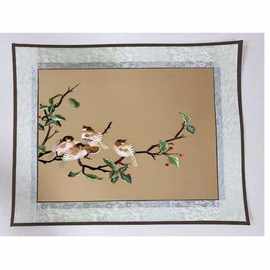 非遗苏绣挂画刺绣绣花花鸟图国风手绣成品客厅真丝精美家居花鸟画
