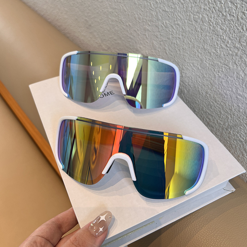 Occhiali da sole sportivi da ciclismo per uomo e donna, con montatura grande, occhiali antivento per escursioni notturne, occhiali da corsa colorati_voghion.com