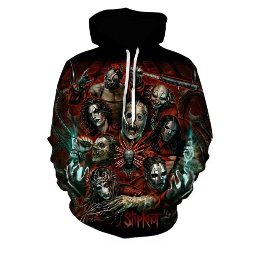 New 3D Printed Horror Movie Chucky Men and Women Black Hat Sweatshirt Children Long Sleeve Long Sleeve Women's Sports