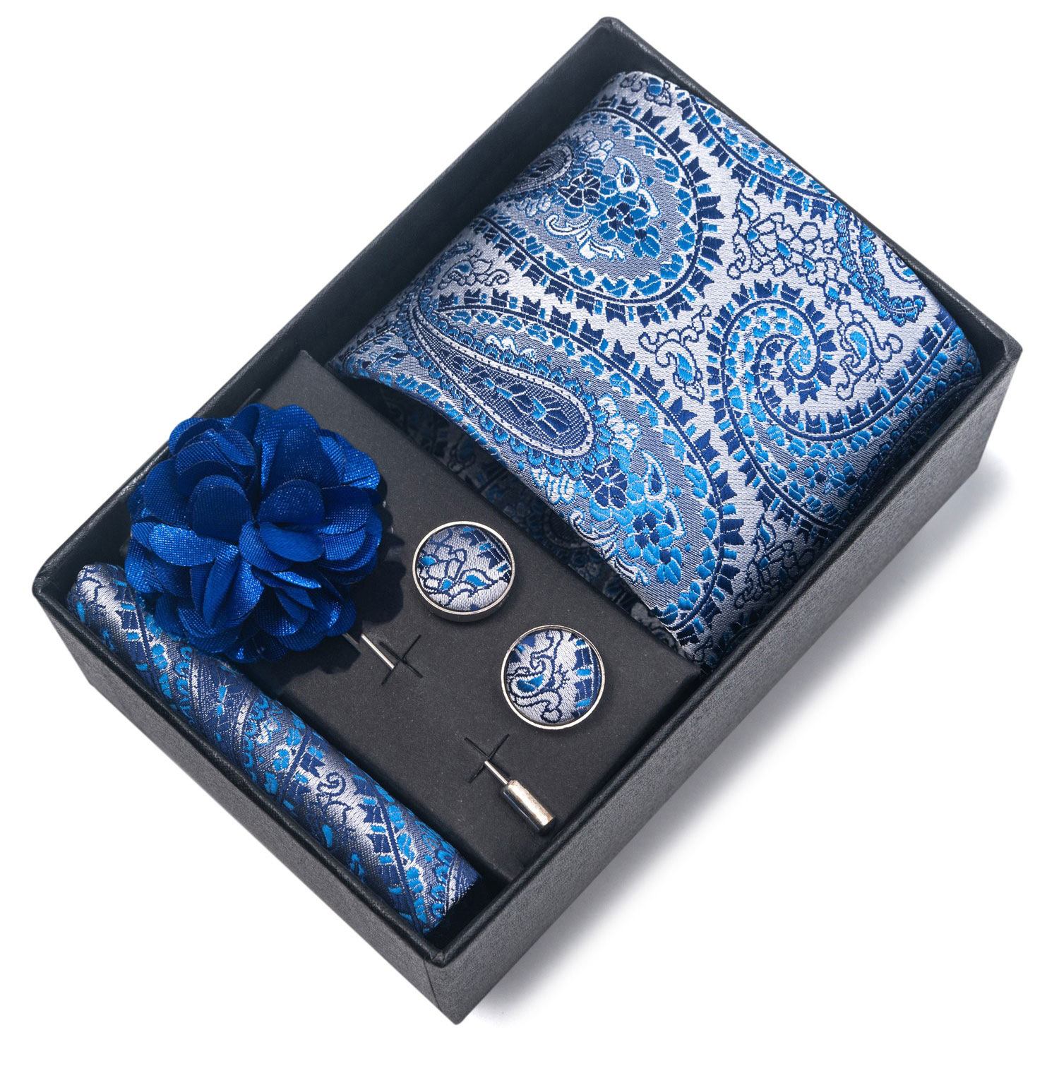 135g Weight Square Scarf, Cufflinks, Tie Classification Polyester Yarn Material Geometric, Stripe, Cashew Nuts Pattern All Seasons Season Men's Gender Commute Style Commute Geometric Stripe Cashew Nuts Polyester Yarn Men's Square Scarf Cufflinks Tie 90