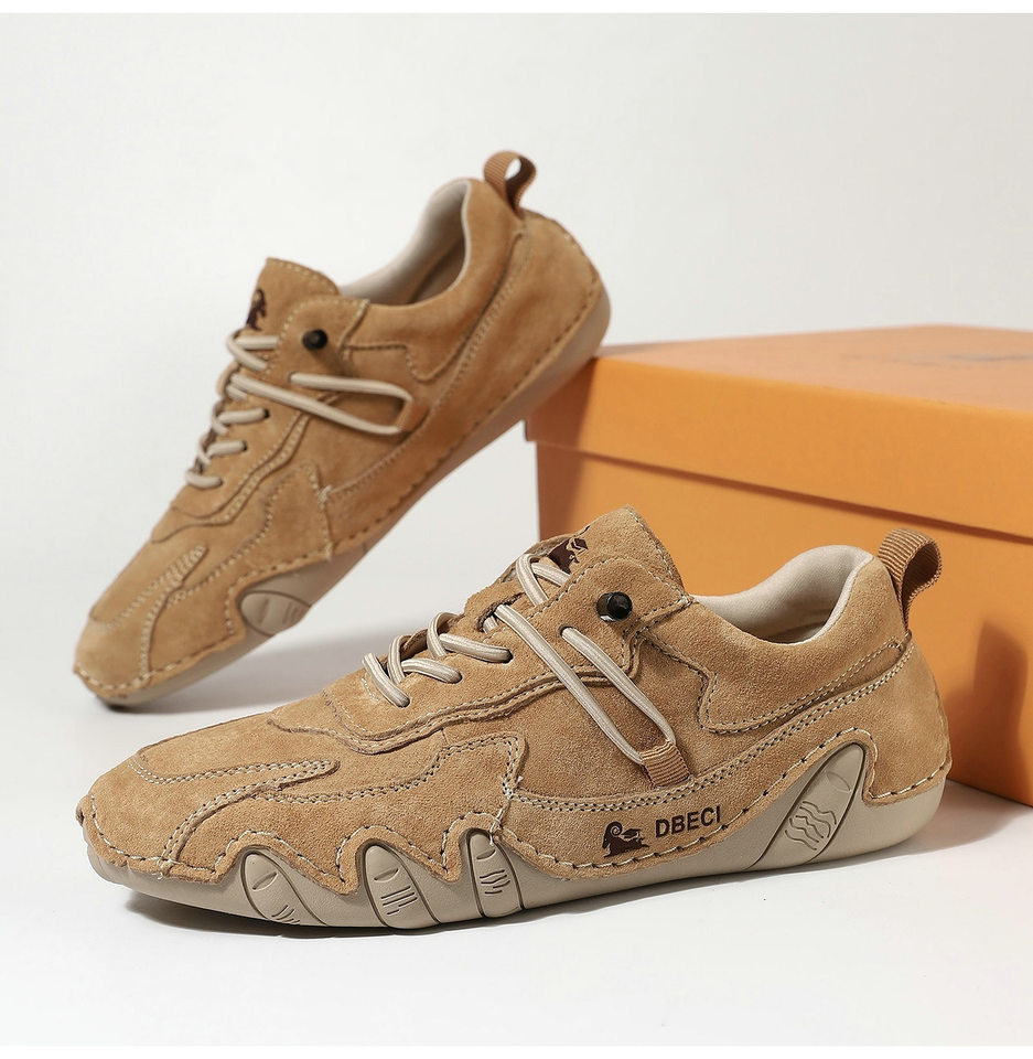 Giày thể thao da thật unisex cổ thấp mũi tròn, đế cao su, phong cách năng động — 662-3 mặt Da Màu Hồng, 662-3 mặt da màu cát, 662-3 mặt da màu nâu, 662-3 mặt da màu xám chi tiết 43