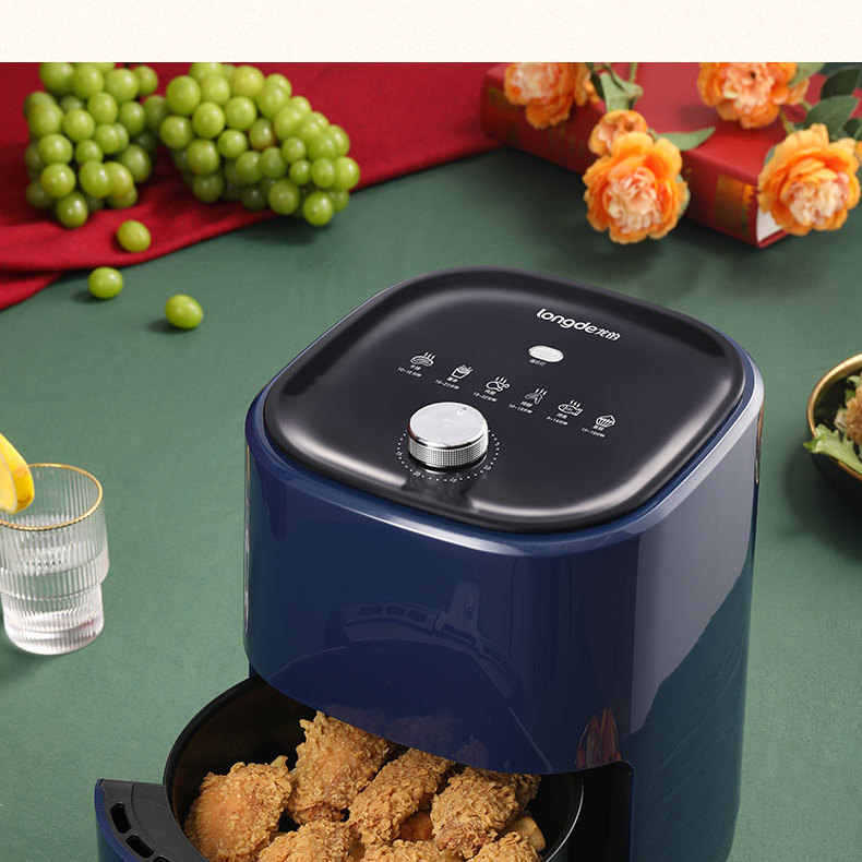 Long's Ld-Kl3512 Air Fryer Oil-Free Electric Fryer with Knob Control and Non-Stick Basket 3.5L Gift Approval