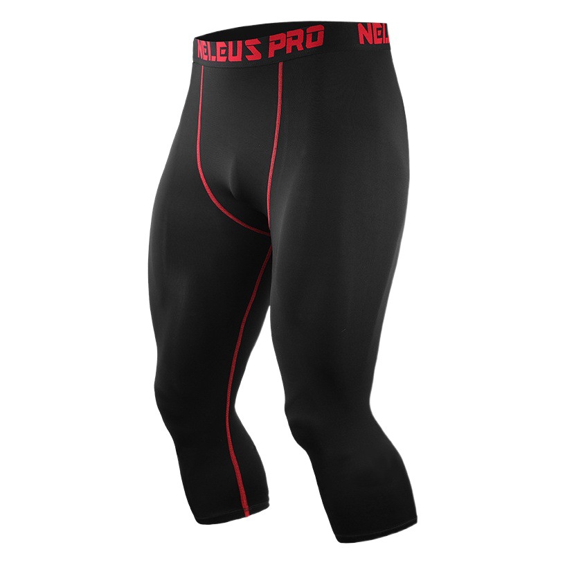 Pantalones ajustados de Baloncesto de los hombres pantalones cortos de secado rápido polainas deportivas pantalones de fitness entrenamiento muscular pantalones de compresión elástica