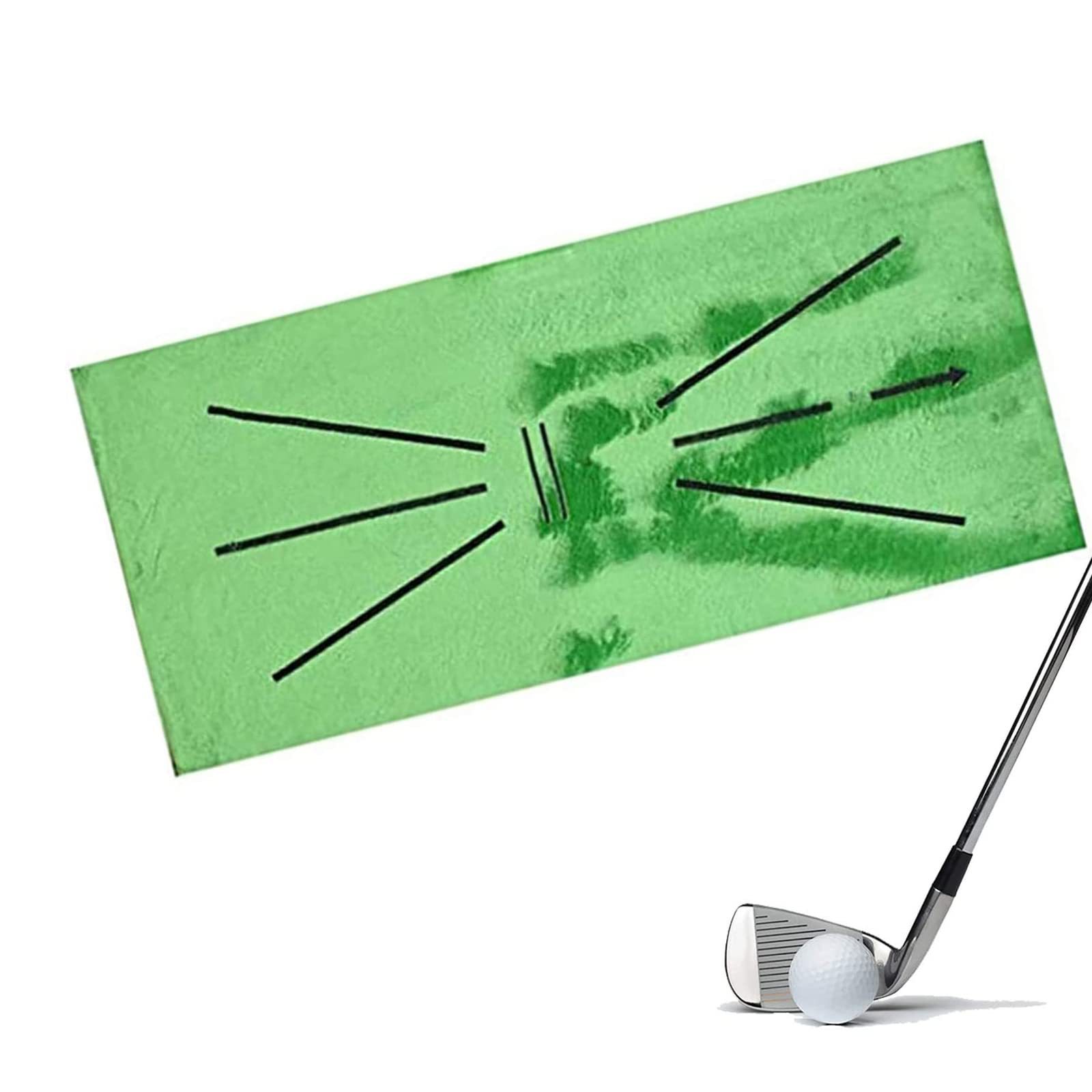 Venta caliente estera de golf de interior y al aire libre de golf práctica auxiliar de golf portátil impacto entrenamiento estera de paja