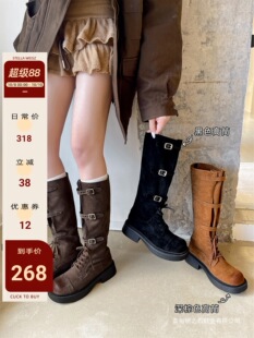 6cm���ߴָ�����LͲѥ��Ů�¿��pѥ��ɫ�͹������¸�Ͳ�Tʿѥ