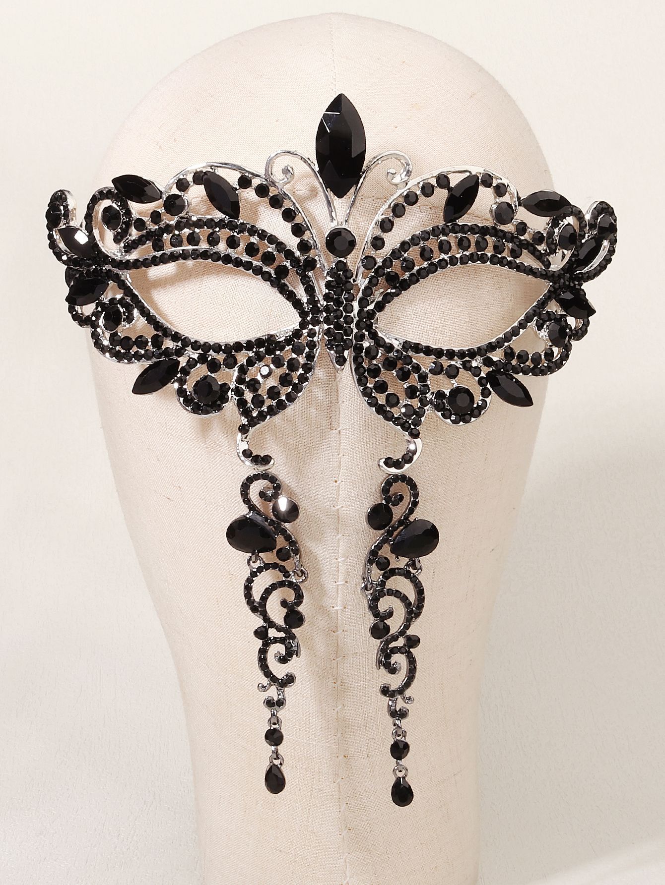 Rétro Les Gouttelettes D'eau Alliage Incruster Strass Halloween Femmes Des Boucles D'oreilles Masquer display picture 1