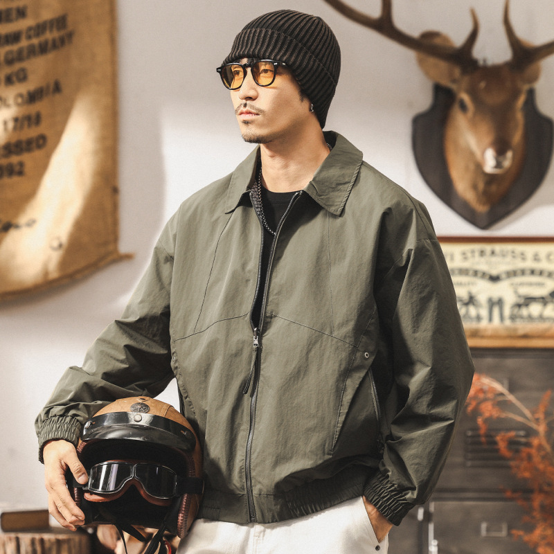 [Double-Sided Wear] American Vintage Spring and Autumn Coach Jacket Men's 2025 New Loose Executive Casual Men's Jacket