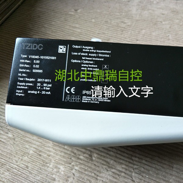 全新原装正品ABB阀门定位器V18345-1020521001精密精密控制仪表