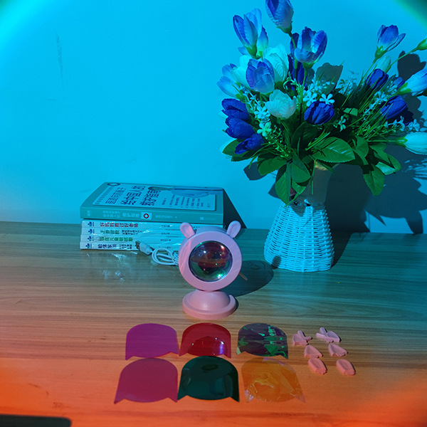 粉色迷你款动物夕阳灯落日灯氛围灯造型摆件