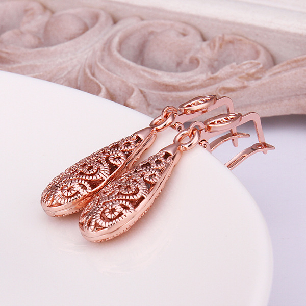 Simple Style Water Droplets Copper Plating Drop Earrings 1 Pair