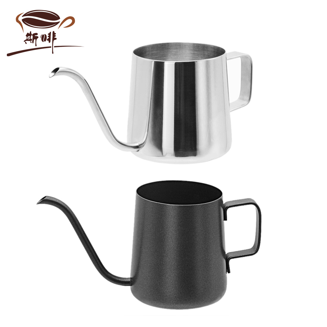 Hervidor de café portátil de acero inoxidable 304 con boquilla fina, para preparación manual, ideal para café en bolsas de colores, oferta de liquidación.