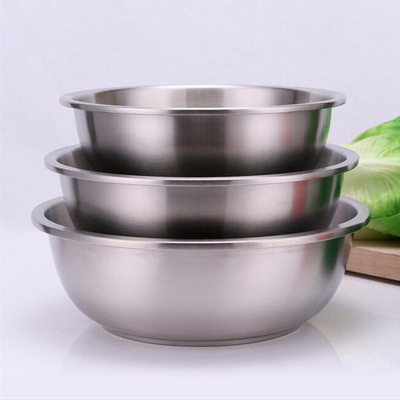 304 stainless steel Soup bowl Seasoning And surface Salad bowl Special thick stainless steel tableware household Egg soup baking