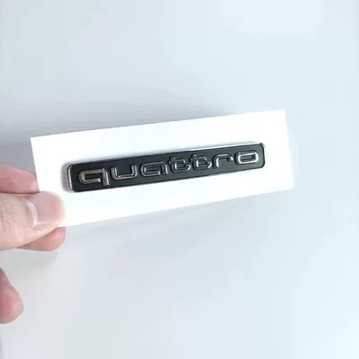 Audi TT car emblem modification: Car logo - standard-quattro-silver-black