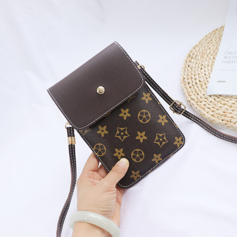 2021 nuevo bolso de teléfono móvil de pantalla táctil de pantalla grande bolso de teléfono móvil Halter de mujer bolso mini bandolera japonés y coreano monedero