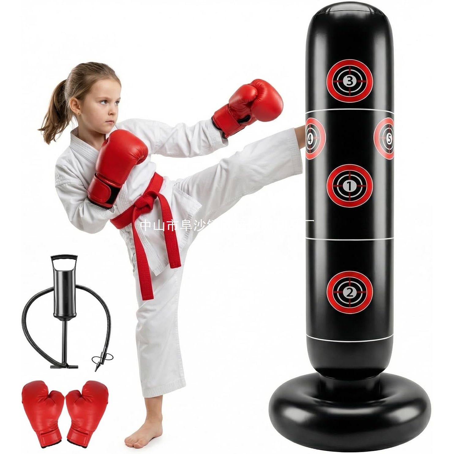 KEERINQUA Children's Boxing Bag Inflatable Boxing Bag Suitable for 3-14 Year Old Boys and Girls Independent Boxing