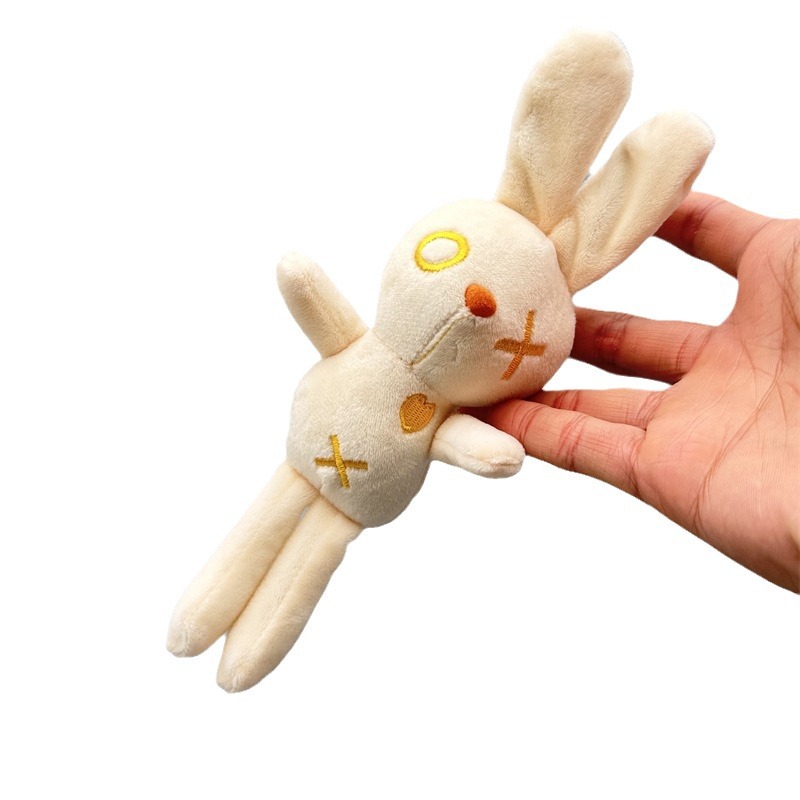 Llavero colgante de peluche de conejo OX, lindo y creativo, de celebridad de internet, accesorios para bolsos de pareja, venta al por mayor