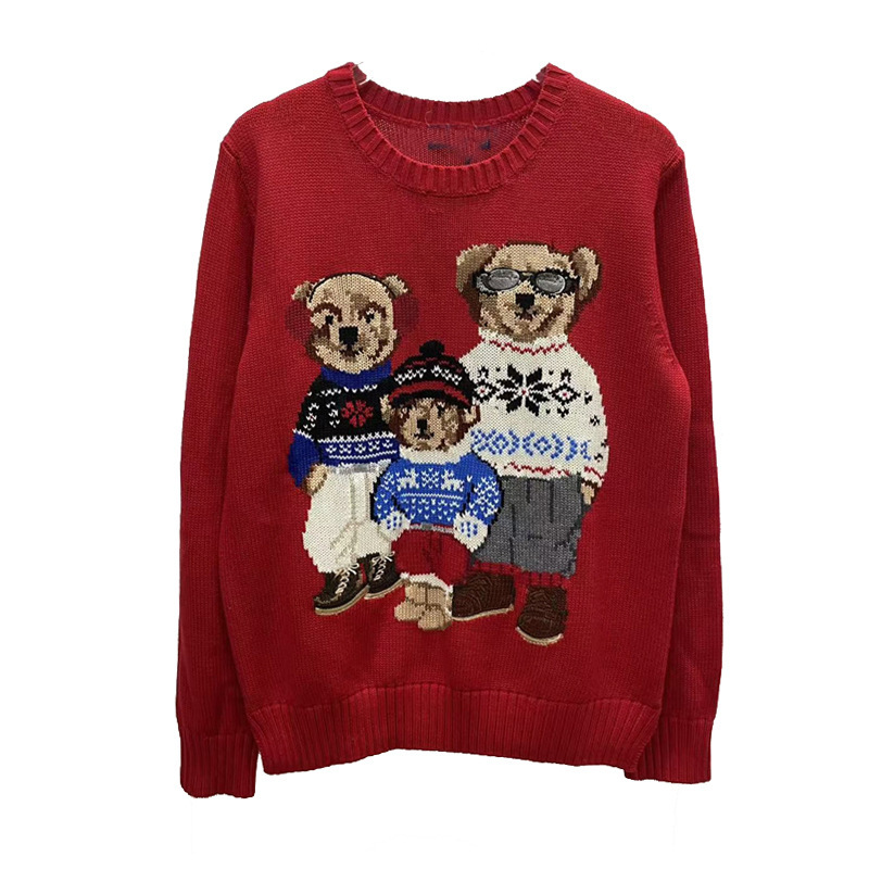 Popular Jacquard Bear Pattern, Not Embroidery, Fashionable Niche Thin Sweater for Women, Factory Direct Sales and Wholesale in Stock Popular Jacquard Bear Pattern, Not Embroidery, Fashionable Niche Thin Sweater for Women, Factory Direct Sales and Wholesale in Stock