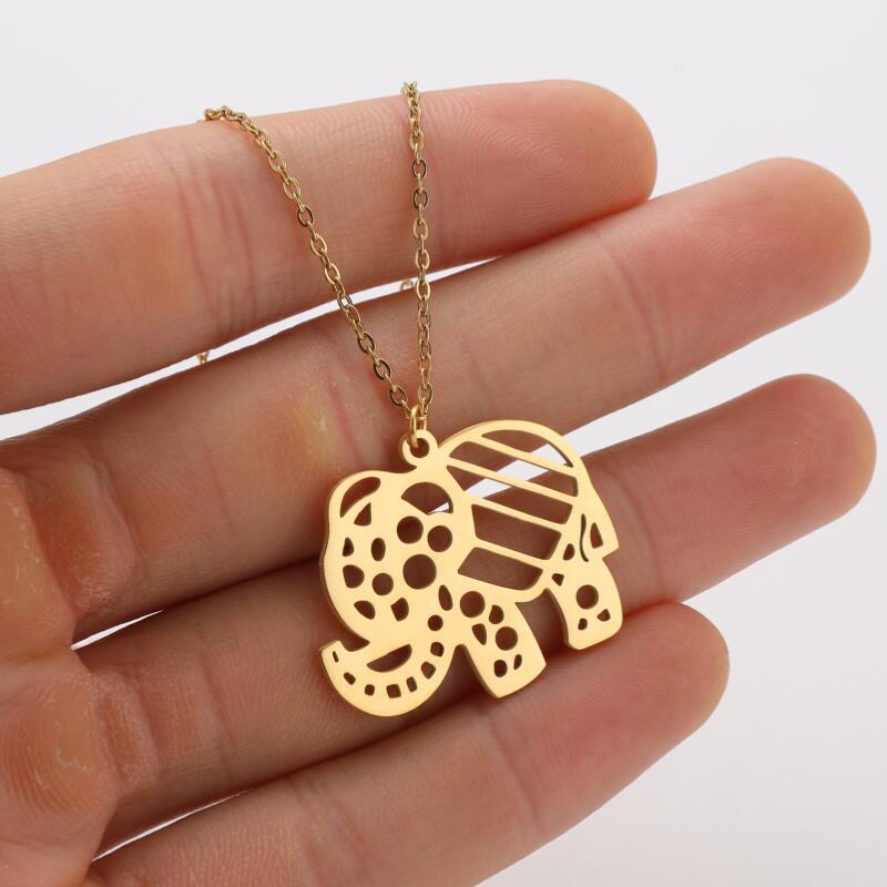 201 Stainless Steel Chain Material cable chain Chain Type Wholesale Jewelry Simple Style Fox Snake Elephant 201 Stainless Steel 18K Gold Plated Plating Hollow Out Stainless Steel Necklaces