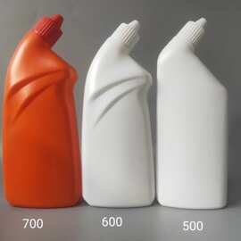 厂家供应 洁厕灵瓶子 500 600ml歪嘴瓶 pe塑料瓶 清洁剂瓶