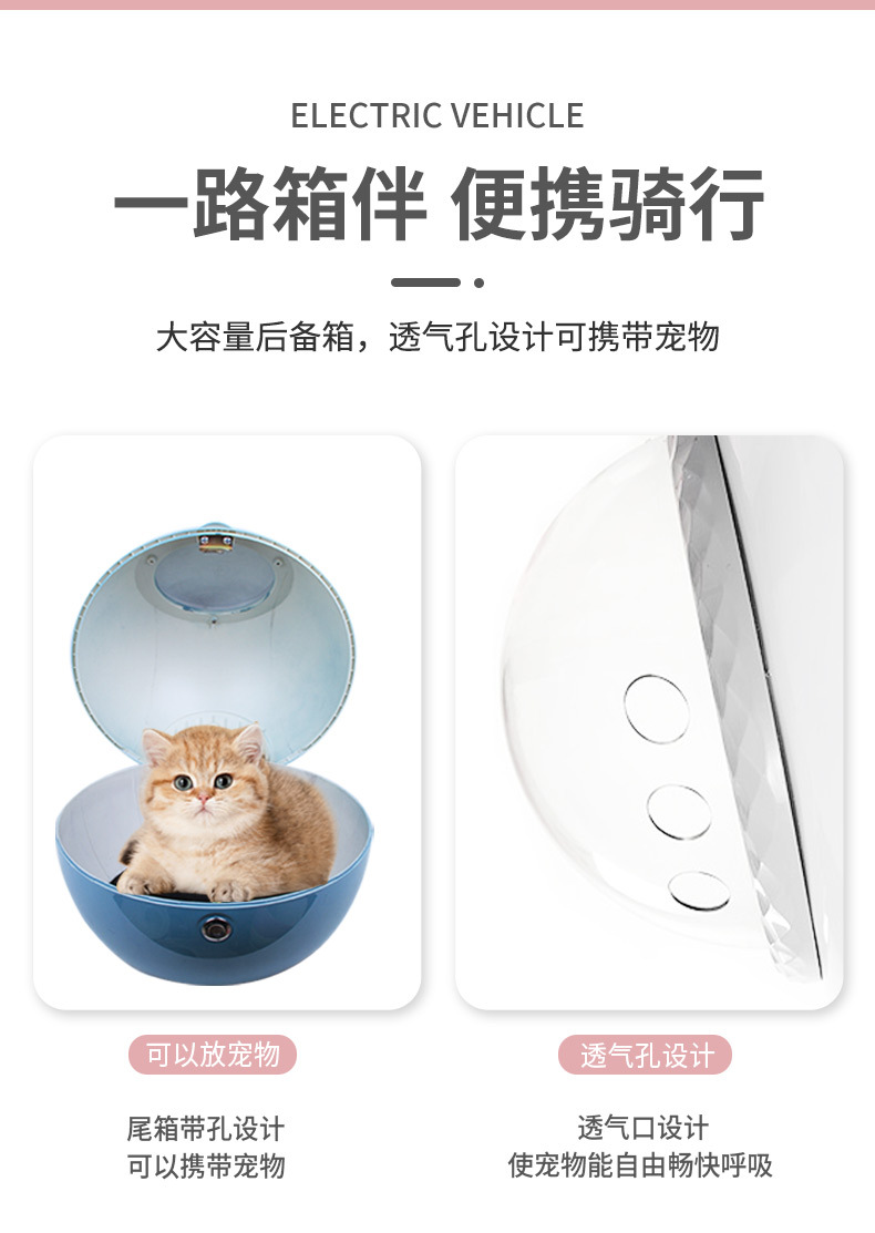 Electric Car Rear Trunk Universal Mavericks Yadi Emma New Sun Table Bell Battery Bicycle Backrest Pet Trunk