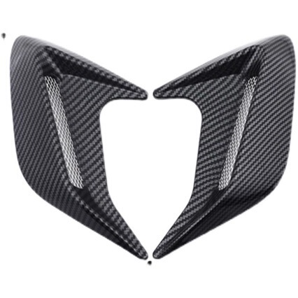 Cross-Border Hot-Selling Car Modification Supplies Shark Gill Air Inlet Decoration Hood Artificial Fake Vent Black