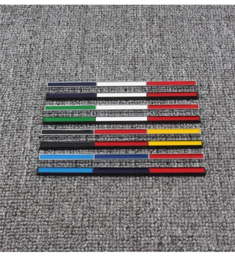 Suitable for Maserati, Ferrari, Audi, BMW, three-color decorative stickers, German, French, Italian metal car emblems