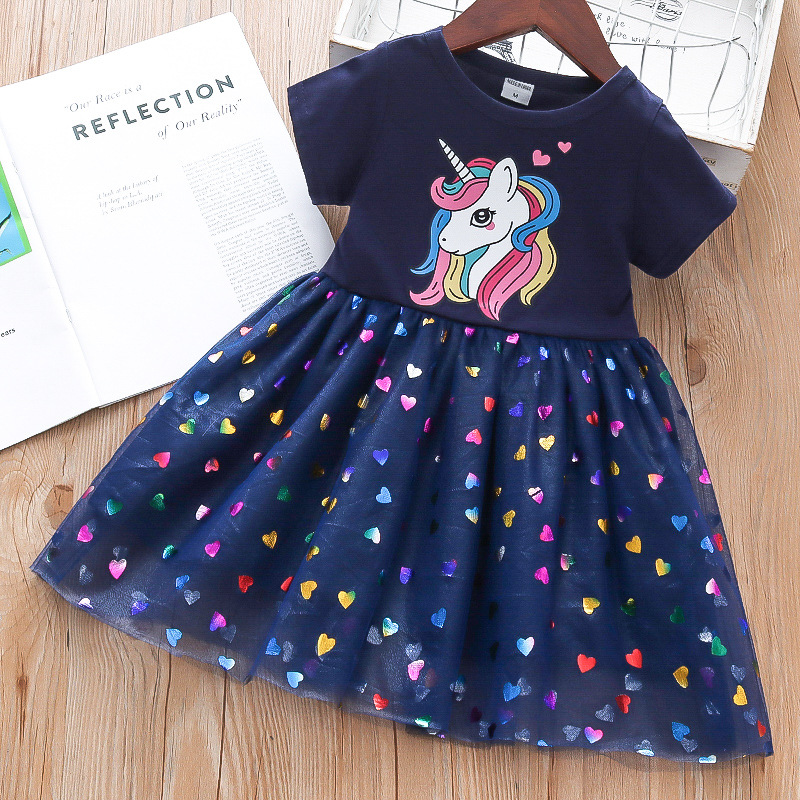 Streetwear Cartoon Cotton Girls Dresses display picture 1