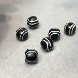 文玩黑玛瑙雕刻天眼天珠复古做旧文玩配珠手串配珠配饰老型珠520