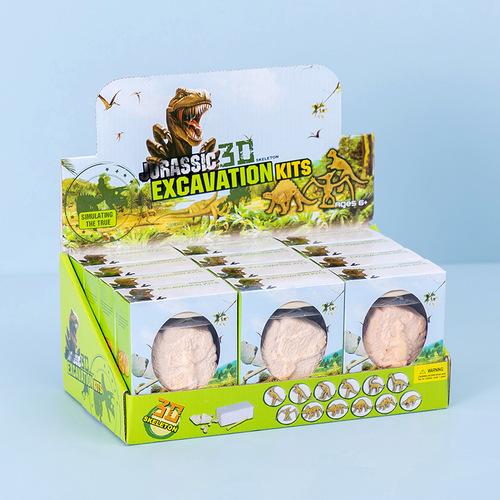 Cross-border archaeological excavation toys children's educational dinosaur fossils DIY assembled skeleton simulation dinosaur model wholesale