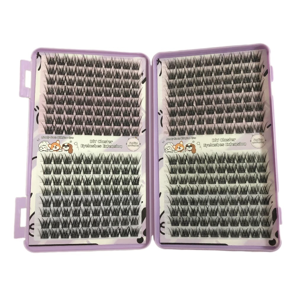 Transfronterizos densos FD gran capacidad pestañas libro gripe monoclúster estilo europeo y americano simulación perezosa auto injertado pestañas falsas