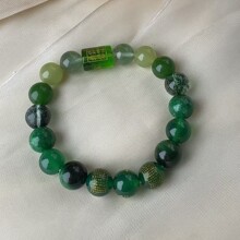 天然水晶五行缺补木喜用木五路财神心经手串金水火土多宝手链男女