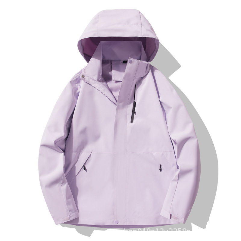 Spring and Autumn New Outdoor Couple's Style Windbreaker Jacket for Men and Women, Trendy Brand Loose-Fitting Jacket with Detachable Hood