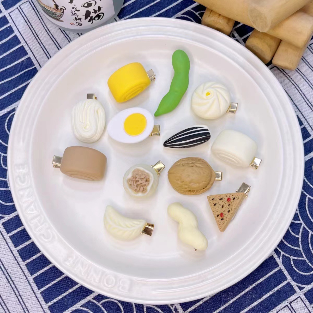 중국식 아침 머리핀 [혼합머리]