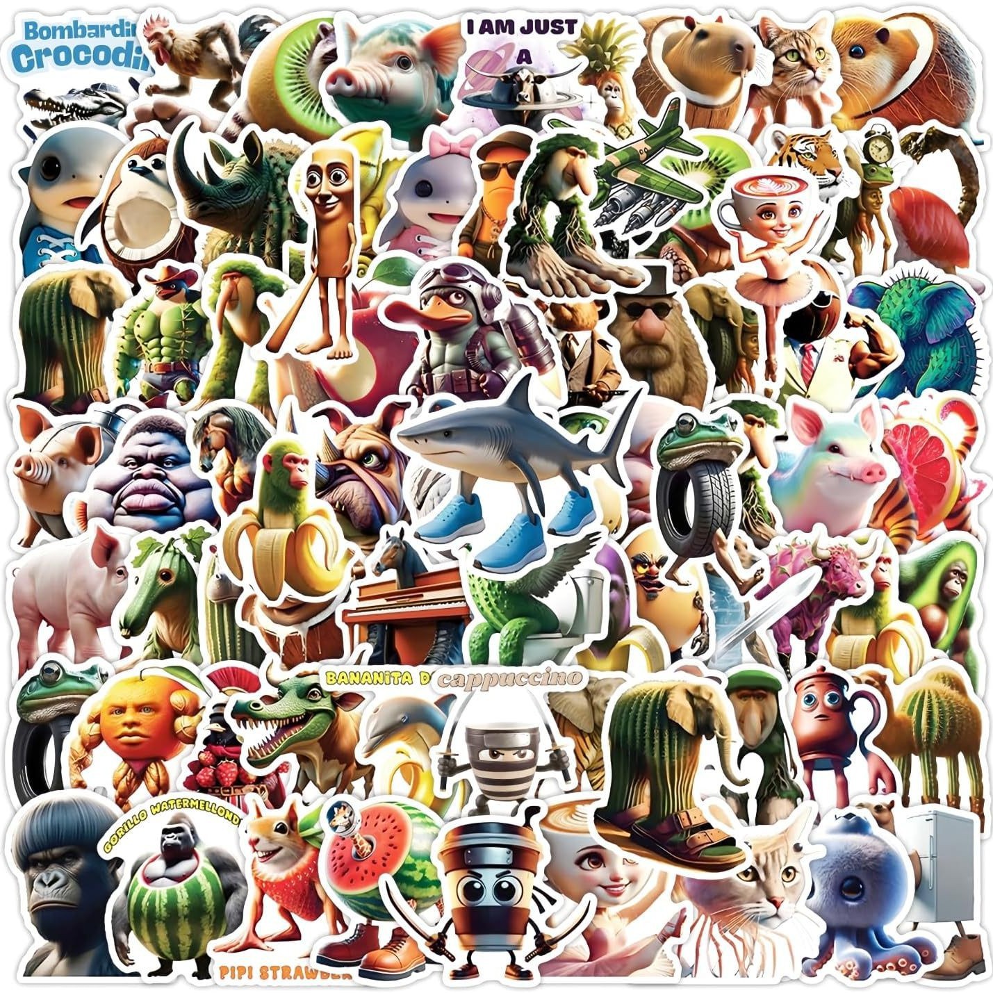 镭射国外山海经贴纸创意防水搞怪多彩笔记本咕卡手机跨境贴纸