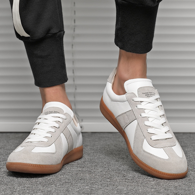 Zapatillas de entrenamiento alemanas para hombre y mujer, nuevas zapatillas blancas informales de primavera 2026, zapatillas de entrenamiento del ejército alemán retro japonés para hombre, zapatillas blancas.