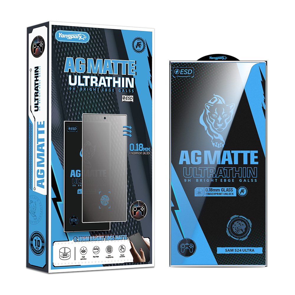 适用三星S25磨砂高清钢化膜可指纹解锁S24ultra防窥膜S26手机贴膜