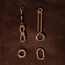 欧美新款DIY基础活口链大全圆形椭圆项链电镀18K金保色