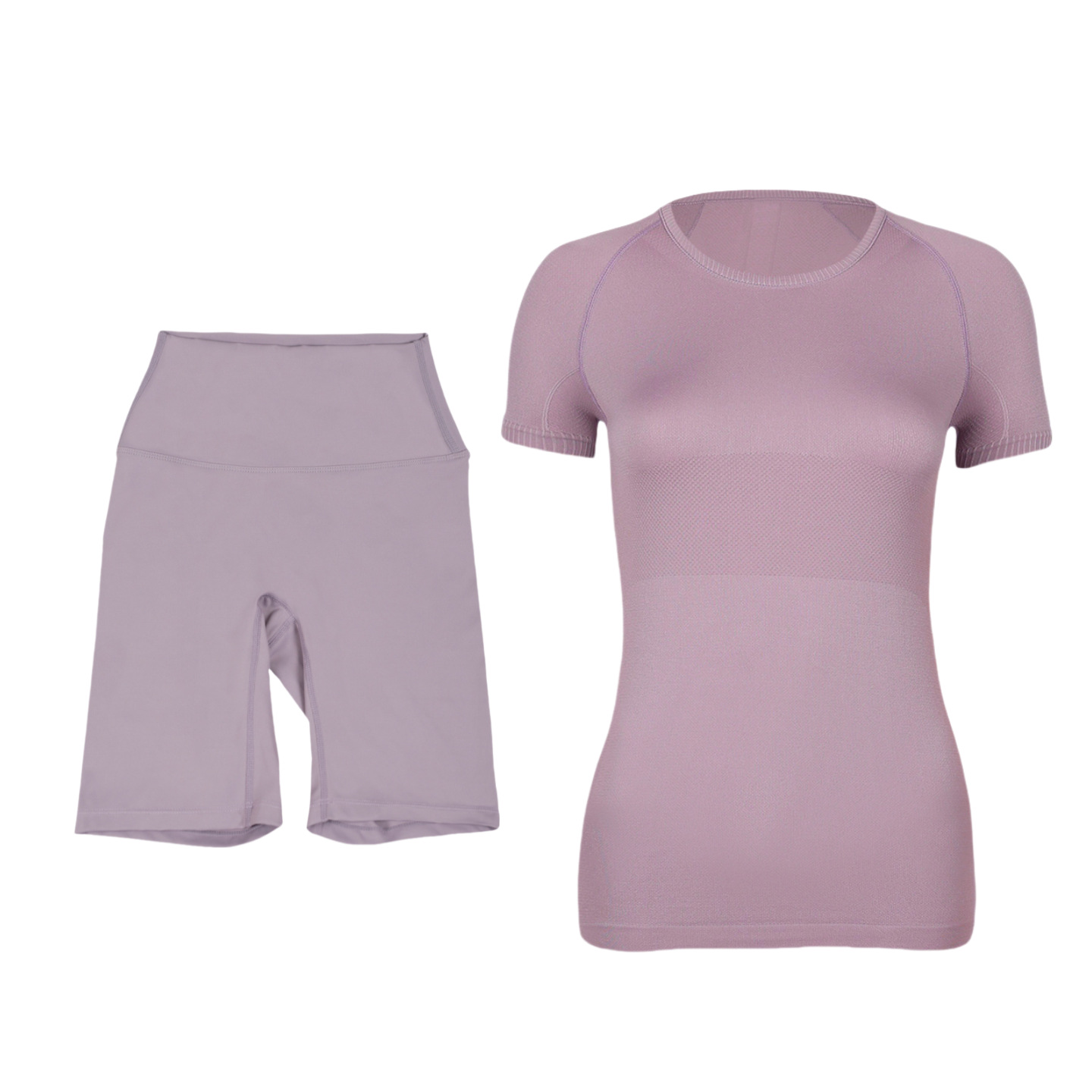 Women's Short Sleeve And Shorts Set Breathable Active Workout Outfit_voghion.com